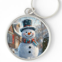 Adorable Snowman Porte - clé - Accessoire hivernal