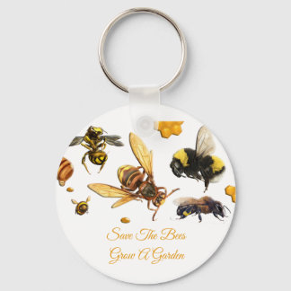 Porte-clés Adorables [3D] Enregistrer Les Abeilles Personnali