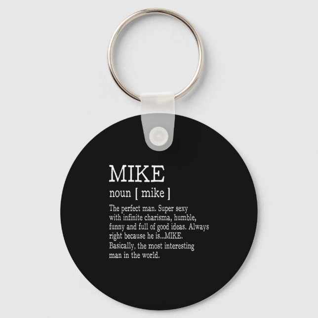 Porte-clés Adult Definition First Name Mike Men Funny  (Recto)