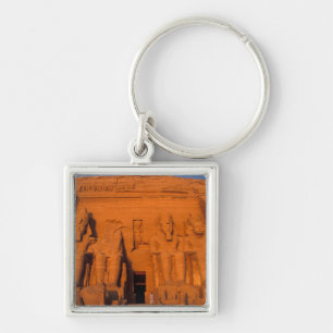 Porte-clés AF, Égypte, Abou Simbel. Façade au coucher du sole