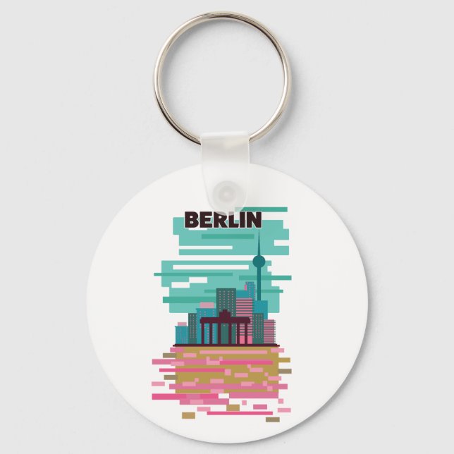 Porte-clés Affiche Berlin Travel (Recto)