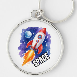 Porte-clés Affiche d'aventure spatiale | L'aventure vous atte