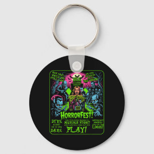Porte-clés Affiche de cinéma vintage Horrorfest Halloween Old