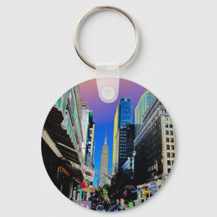 Porte-clés Affiche de l'Empire State Building depuis la 42e r