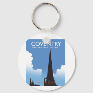 Porte-clés Affiche de voyage en train Coventry Midlands de l'
