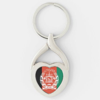 Porte-clés Afghanistan Drapeau-coeur