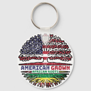 Porte-clés Africa African US American États-Unis Tree