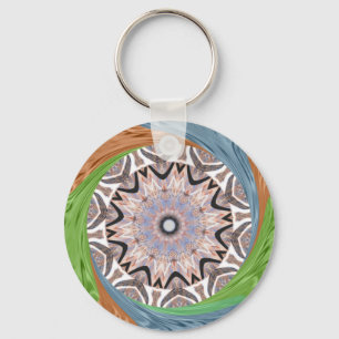 Porte-clés Africa Asia traditional edgy pattern