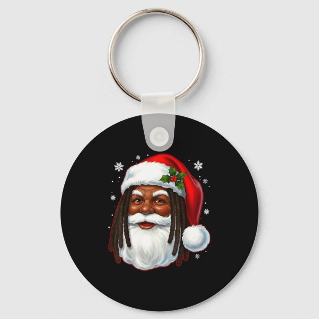 Porte-clés African American Santa Christmas Cool Black X-mas  (Recto)