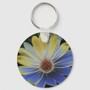 Porte-clés African Daisy Lapis et Gold Porte - clé