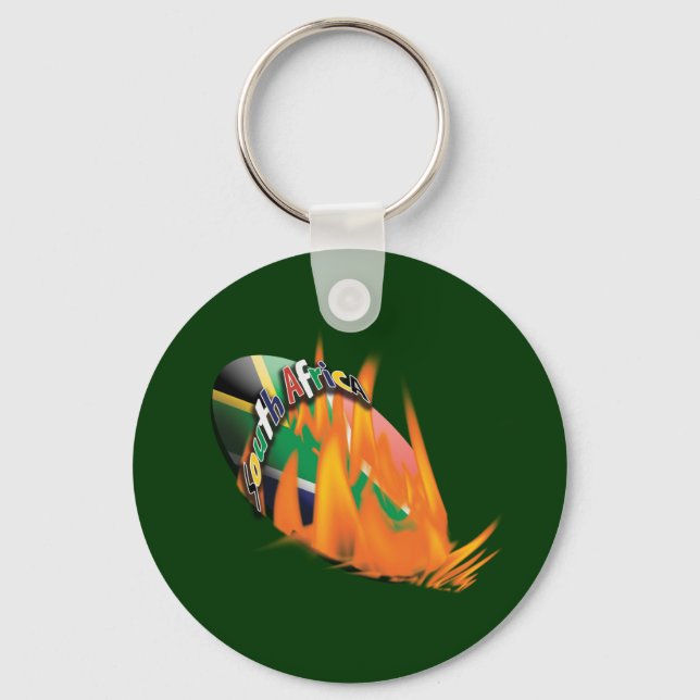Porte-clés Afrique du Sud rugby supporters & fans keyring (Recto)