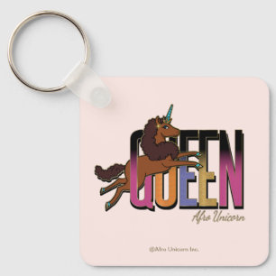 Porte-clés Afro Unicorn Queen Design