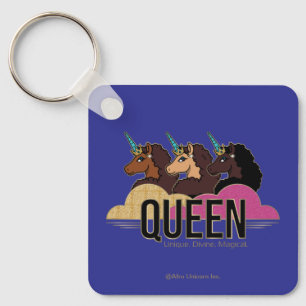 Porte-clés Afro Unicorn Queen Trio Design