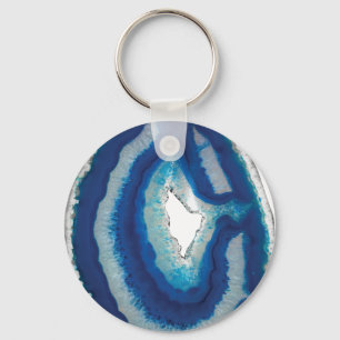 Porte-clés Agate bleue