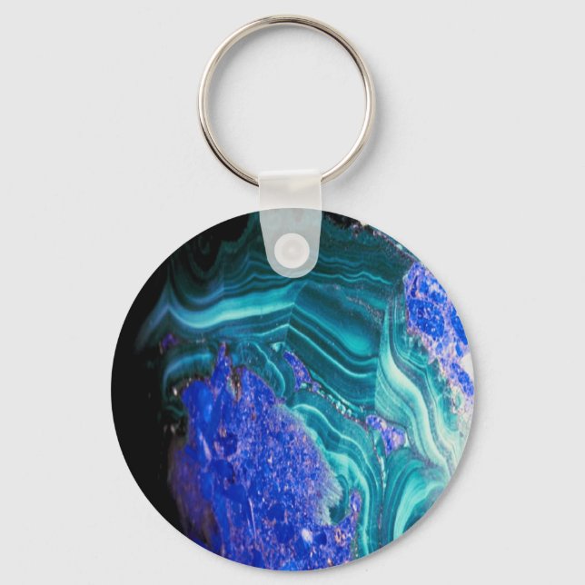 Porte-clés agate spectaculaire avec opal, porte - clé (Recto)