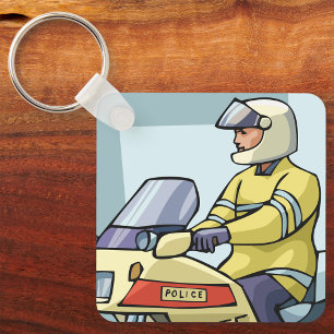 Porte-clés Agent de police moto Justice pénale