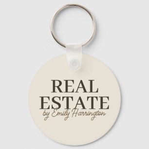Porte-clés Agent immobilier moderne et terreux