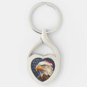 Porte-clés Aigle à drapeau américain