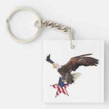 Aigle chauve drapeau américain