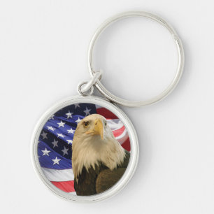 Porte-clés Aigle et drapeau américains