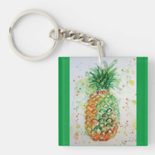 Porte-clés Aiguille Fruit Nourriture Tropical Art Orange Lime