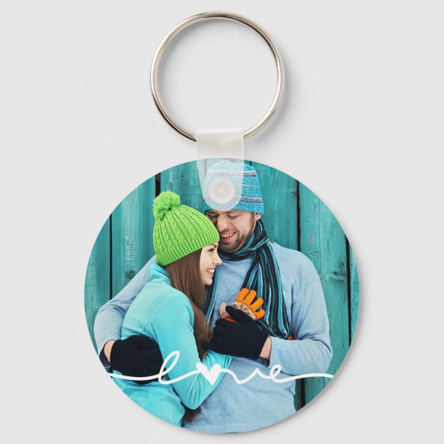 Porte-clés Aimer main dessinée Script Porte - clé cadeau (Recto)