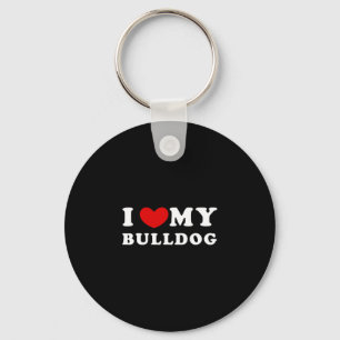 Porte-clés Aimer Mon Bulldog