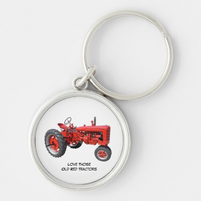 Porte-clés Aimez Ces Vieux porte - clé Tracteurs Rouges (Devant)