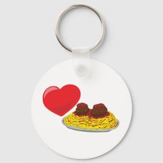 Porte-clés Aimez les pâtes ! Personnalisable :