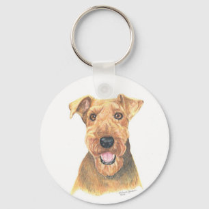 Porte-clés Airedale Terrier Art