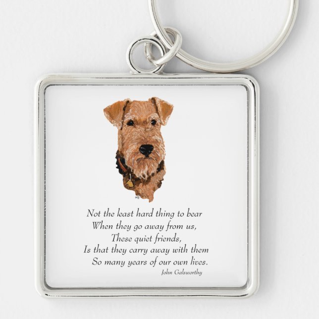 Porte-clés Airedale, Welsh, Lakeland Terrier Keepsaké (Devant)