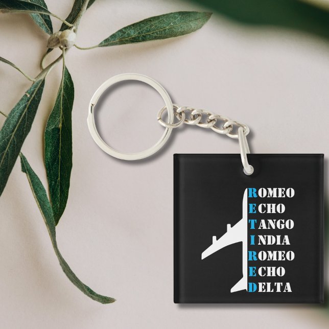 Porte-clés Airplane Retired Nato Phonetic Alphabet Aviation (Créateur téléchargé)
