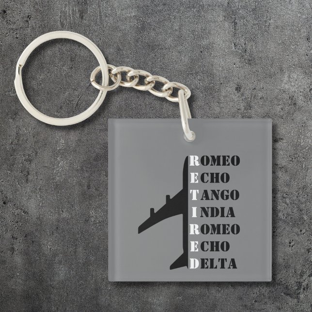 Porte-clés Airplane Retired Nato Phonetic Alphabet Aviation (Créateur téléchargé)