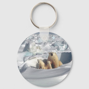 Porte-clés Ajouter SLOGAN pour sauver les ours polaires arcti