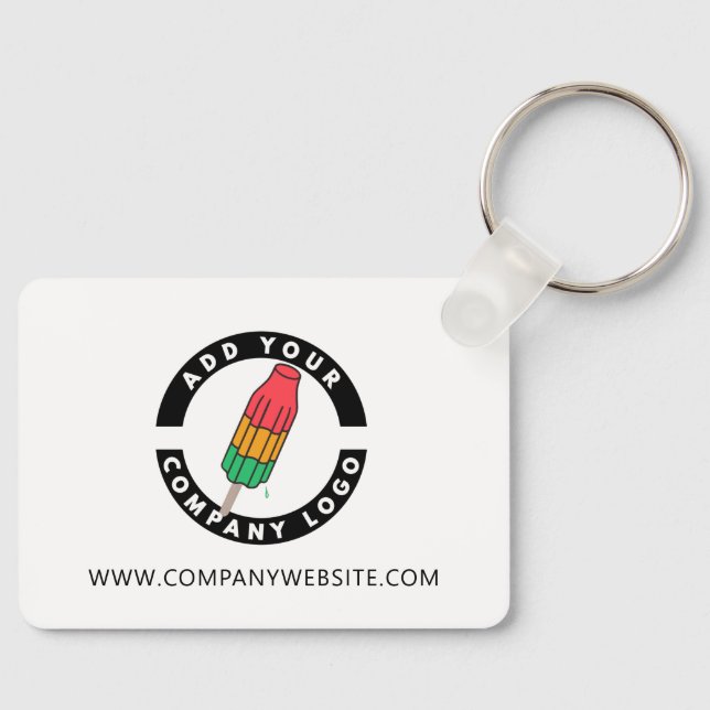 Porte-clés Ajouter un logo personnalisé Marque d'entreprise É (Recto)