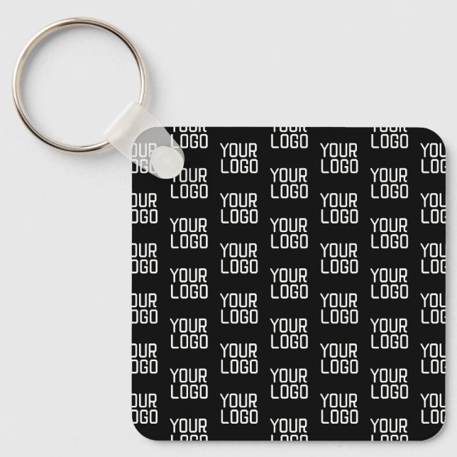 Porte-clés Ajouter votre logo Répéter Motif Modèle modifiable (Recto)