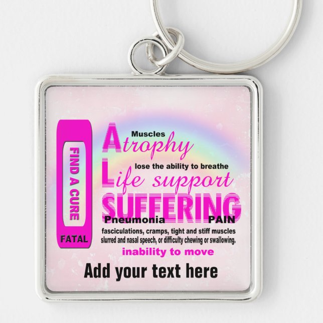 Porte-clés Ajouter votre Porte - clé Carré Premium (Devant)