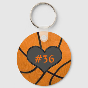 Porte-clés Ajouter votre Porte - clé de basket-ball Numéro de