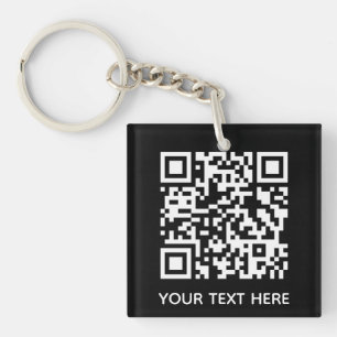 Porte-clés Ajouter votre propre code QR Code texte Scan menu 