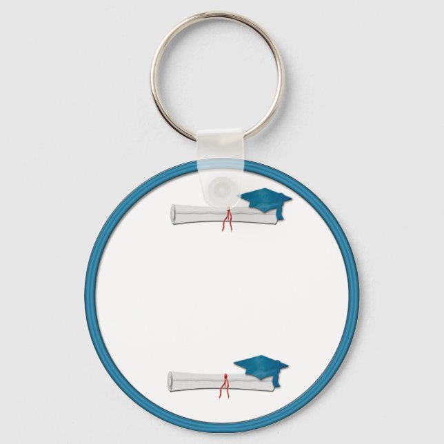 Porte-clés Ajouter votre propre Porte - clé de Graduation Ble (Recto)
