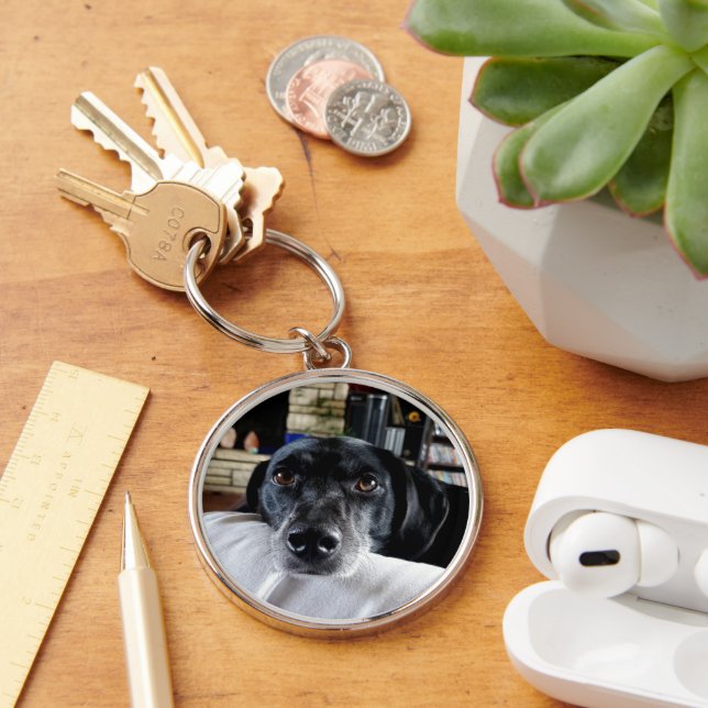 Porte-clés Ajoutez votre photo de chien à cela (Bureau)