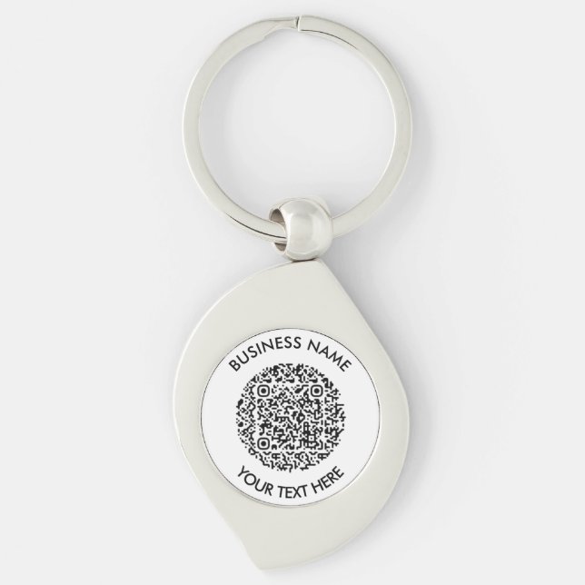 Porte-clés Ajoutez votre propre balayage QR de code rond Mini (Devant)