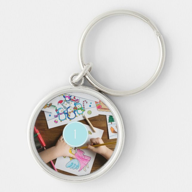 Porte-clés Ajoutez votre propre clé photo personnalisable (Devant)