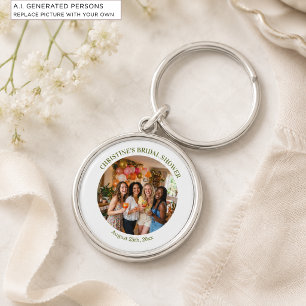 Porte-clés Ajoutez Votre Propre Photo Chic Faveur de Mariage