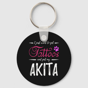 Porte-clés Akita Amoureux des chiens Tattoo Drôle Chien Maman