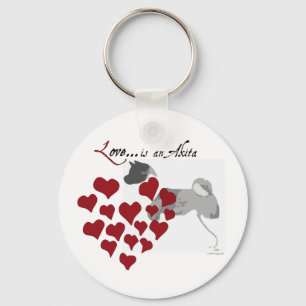 Porte-clés Akita Love Keychain