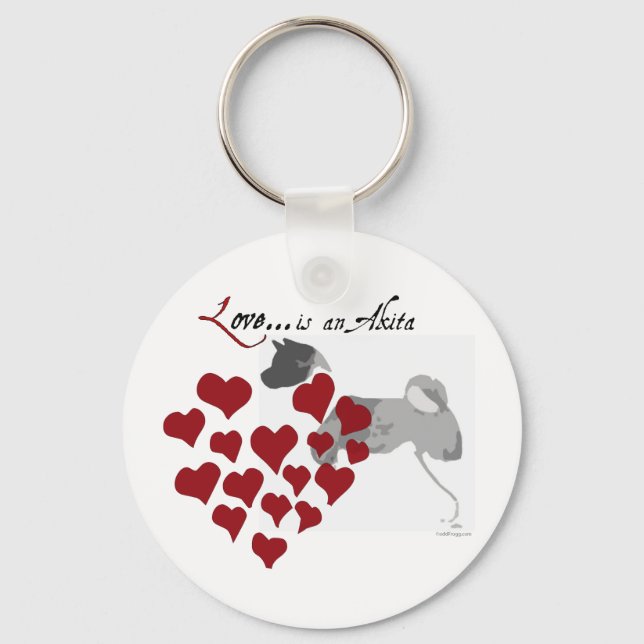 Porte-clés Akita Love Porte - clé (Recto)