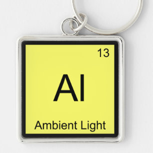 Porte-clés Al - Lumière ambiante Symbole d'élément de chimie 