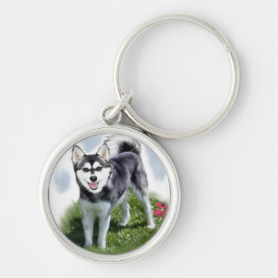 Porte-clés Alaskan Klee Kai Art