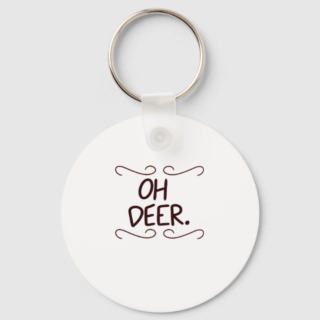 Porte-clés Alastor Oh Deer Creative Art Design Keychain (Recto)